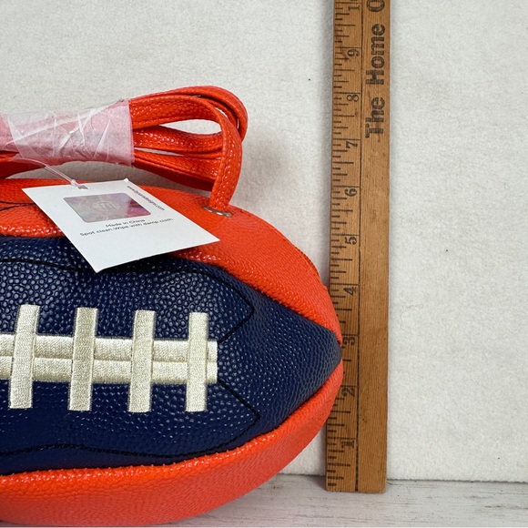 Virginia Cavaliers NCAA Football Shaped Crossbody Purse NWT College Fan Orange - Picture 11 of 11